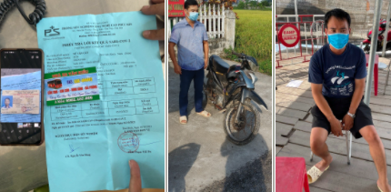 Chốt kiểm soát dịch bệnh COVID-19 liên ngành tại cầu Nghìn, Vĩnh Bảo, TP Hải Phòng phát hiện người khai báo y tế gian dối